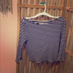 Urban Outfitters Wide Neck Striped Tee